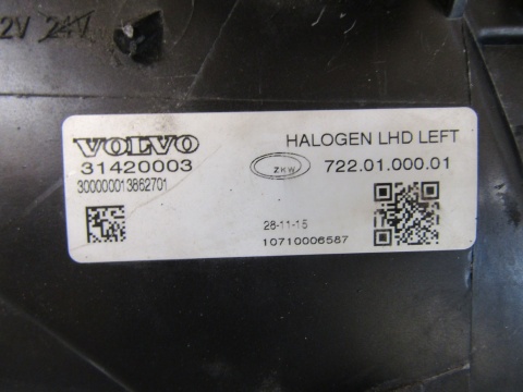 LAMPA PRZÓD VOLVO V40 ZWYKŁA 12-16 LH LEWA 31420003