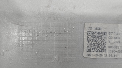 BLENDA NAKŁADKA KLAPY BAGIERNIKA KIA CEED III 3 SW KOMBI 18- OEM 87311-J7GA0