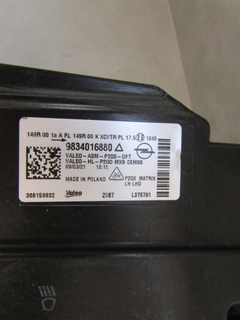 LAMPA PRZÓD OPEL MOKKA 2 II FULL LED MATRIX 20- LH 9834016880