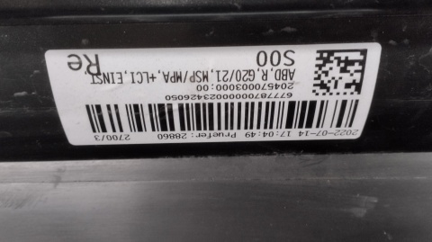 Listwa progowa prawa BMW 3 G20 G21 M Pakiet 18- sedan kombi