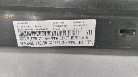 Listwa progowa prawa BMW 3 G20 G21 M Pakiet 18- sedan kombi