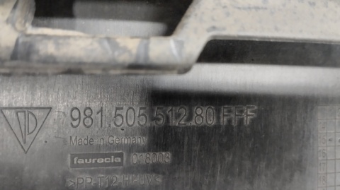 Dyfuzor prawy tył Porsche Cayman GT4 Boxster Spyder 12-16 98150551280