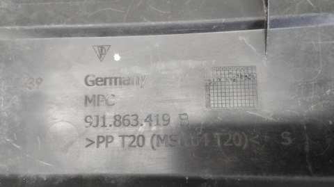 Osłona pasa przedniego PORSCHE TAYCAN 19-24 9J1863419B