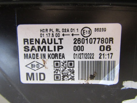 LAMPA PRZÓD RENAULT ARKANA LED MID PURE VISION 19- RH PRAWA 260107780R
