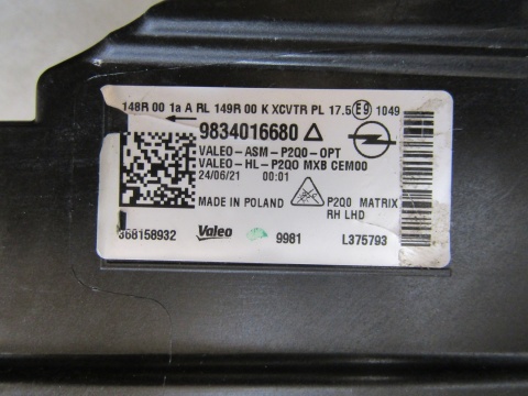 LAMPA PRZÓD OPEL MOKKA 2 II FULL LED MATRIX 20- RH PRAWA 9834016680
