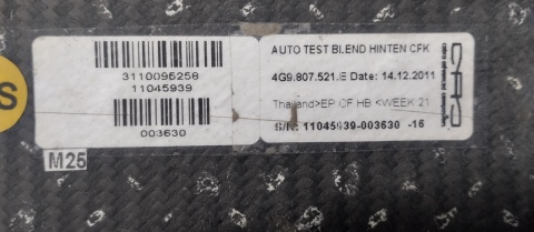 DYFUZOR ZDERZAKA SPOILER TYŁ AUDI RS6 C7 4G CARBON 13-18 4G9807521E