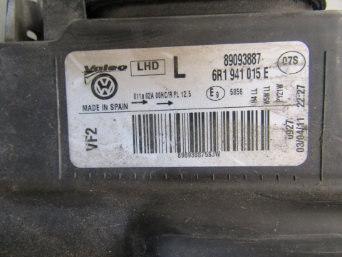 LAMPA PRZÓD VOLKSWAGEN POLO V 6R ZWYKŁA LH LEWA 6R1941015E