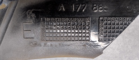 LISTWA SPOILER ZDERZAKA PRZÓD ŚRODEK MERCEDES A KLASA W177 AMG A35 A1778854204