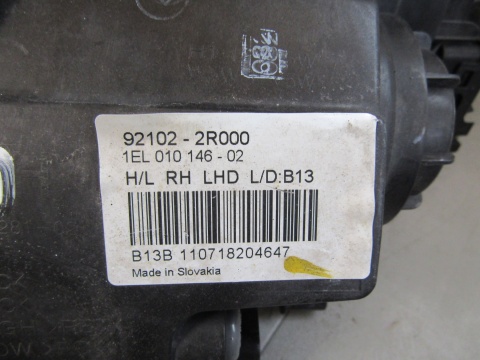 LAMPA PRZÓD HYUNDAI I30 I 1 LIFT ZWYKŁA SOCZEWKA 10-12 RH 92102-2R000