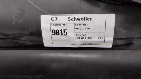 Listwa progowa lewa Audi A7 S-Line 4G8 lift C7 15