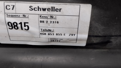 Listwa progowa lewa Audi A7 S-Line 4G8 lift C7 15