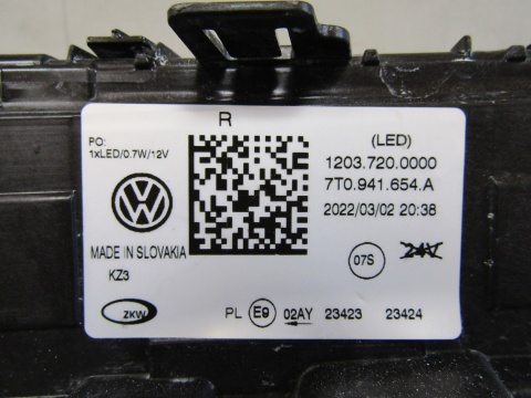 LAMPA PRZÓD VW TRANSPORTER MULTIVAN T7 LED DRL 7T0 RH PRAWA 7T0941654A
