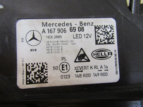LAMPA PRZÓD MERCEDES GLE W167 LIFT FULL LED MULTIBEAM 23- LH LEWA A1679066908