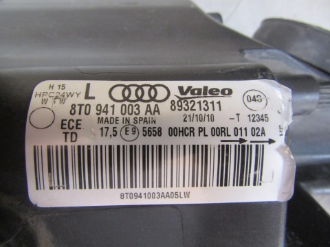 LAMPA PRZÓD AUDI A5 8TO RH PRAWA ZWYKŁA 8T0941003AA 07-11