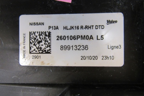 LAMPA PRZÓD NISSAN JUKE II 2 F16 FULL LED RH PRAWA 19- 260106PM0A
