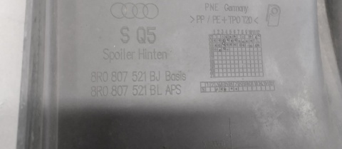 Dokładka dyfuzor zderzaka tył AUDI SQ5 LIFT 12-16 OEM : 8R0807521BJ