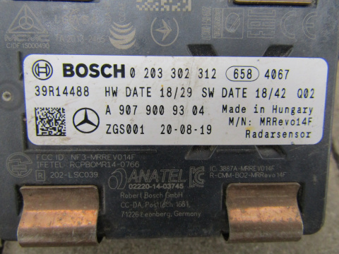 Radar Sensor Distronic ACC Mercedes Sprinter W907 907