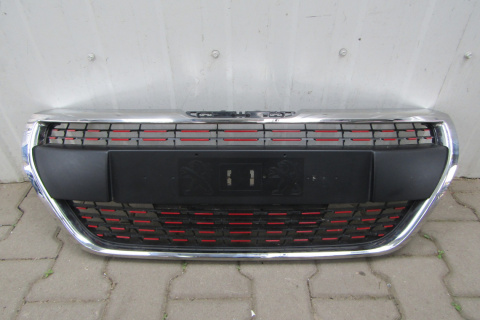 Atrapa Grill zderzaka Peugeot 208 Lift GT Line 15-19 (czerwony)