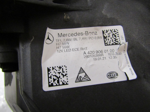 LAMPA PRZÓD MERCEDES CITAN W420 ZWYKŁA 21- RH A4209060100