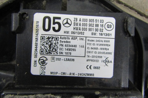 MERCEDES W212 W246 W176 W164 RADAR DISTRONIC CZUJNIK A0009055103 +MOCOWANIE