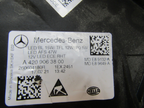 LAMPA PRZÓD MERCEDES CITAN 2 II W420 FULL LED HIGH PERFORMANCE 21- LH A4209063800