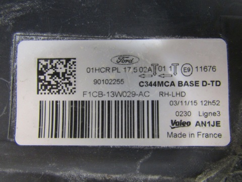 LAMPA PRZÓD FORD CMAX C-MAX II 2 lift ZWYKŁA 14-19 RH F1CB-13W030-AC