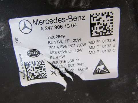 LAMPA PRZÓD MERCEDES B KLASA W247 LIFT FULL LED MULTIBEAM 23- LH A2479061304