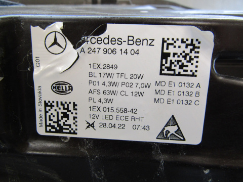 LAMPA PRZÓD MERCEDES B KLASA W247 LIFT FULL LED MULTIBEAM 23- RH A2479061404