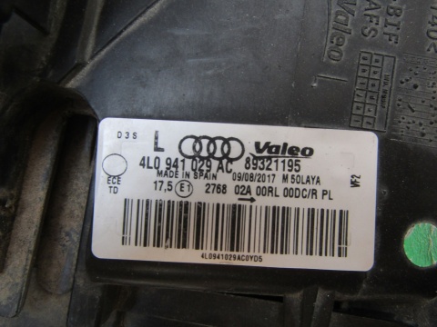 LAMPA PRZÓD AUDI Q7 4L KSENON NIESKRĘTNY LIFT 09-15 LH 4L0941029