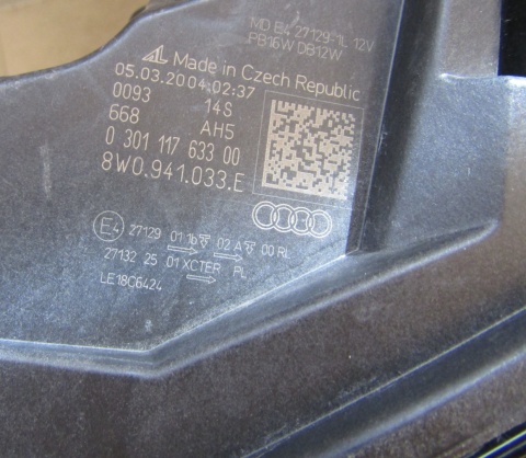 LAMPA PRZÓD AUDI A4 B9 8W0 LIFT FULL LED 19- LH 8W0941033E