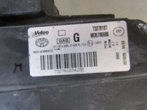 LAMPA PRZÓD TOYOTA PROACE CITY ZWYKŁA LH 19- 9835780680