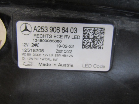 LAMPA PRZÓD MERCEDES GLC W253 LIFT FULL LED PERFORMANCE 19- RH A2539066403