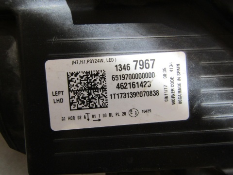 LAMPA PRZÓD OPEL CROSSLAND X ZWYKŁA17-20 LH 13467967