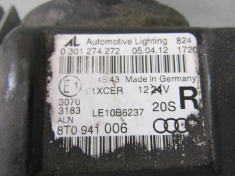 LAMPA PRZÓD AUDI A5 8T0 LIFT KSENON NIESKRĘTNY + LED 11-16 RH 8T0941006