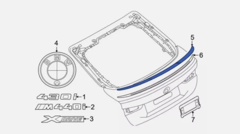 SPOILER TYLNY LOTKA KLAPY BMW I4 G26 440 Gran Coupe 21-
