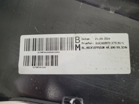 Dyfuzor spoiler dokładka tył tylny tylna prawy prawa BMW M5 G90 24-