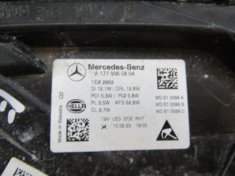 Lampa przód Mercedes A Klasa W177 LIFT MULTIBEAM 23- RH A1779065804
