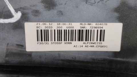 Zderzak przód przedni BMW 3 F30 F31 11-15