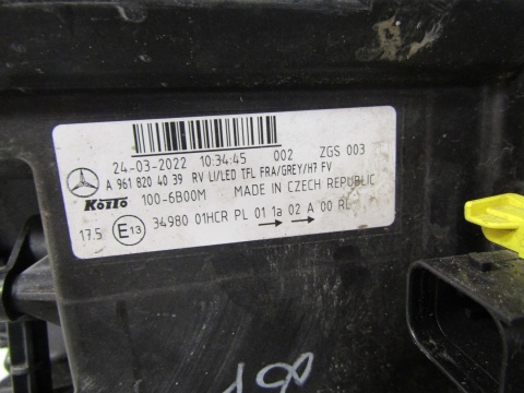 LAMPA PRZÓD MERCEDES ACTROS MP4 ZWYKŁA Z LED LH LEWA A9618204039