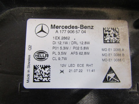Lampa przód Mercedes A Klasa 177 MULTIBEAM LH A1779065704