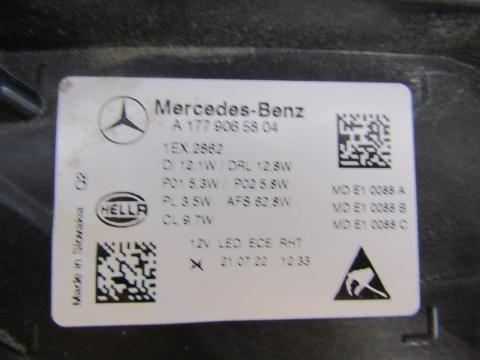 Lampa przód Mercedes A Klasa W177 LIFT MULTIBEAM 23- RH PRAWA A1779065804