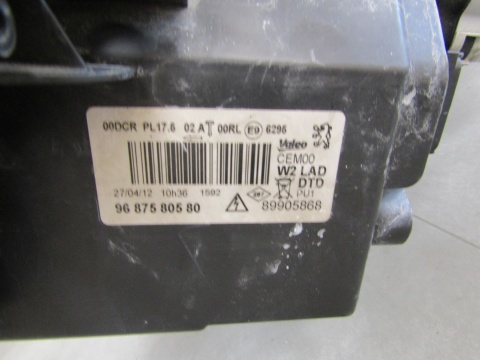 LAMPA PRZÓD PEUGEOT 508 1 I KSENON SKRĘTNY RH PRAWA 10-14 9687580580