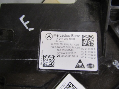 LAMPA PRZÓD MERCEDES B KLASA W247 LED LIFT PERFORMANCE RH PRAWA 22- A2479061004