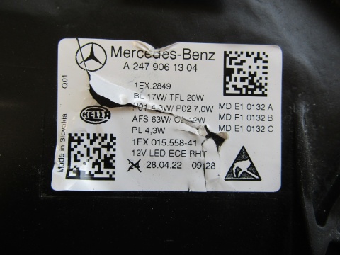 Lampa przód Mercedes B Klasa 247 Lift MULTIBEAM 23- LH LEWA A2479061304