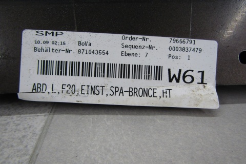Listwa progowa lewa BMW 1 F20 próg 5D 11-19
