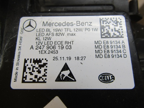 Lampa przód Mercedes B KLASA 247 MULTIBEAM FULL LED 18-22 LH LEWA A2479061903