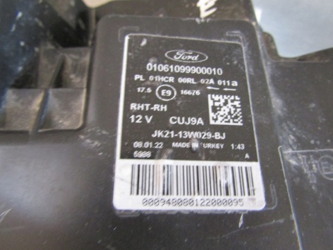 LAMPA PRZÓD FORD TRANSIT CUSTOM ZWYKŁA LIFT 17-23 RH PRAWA JK21-13W029-BJ