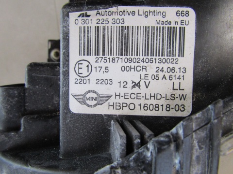 LAMPA PRZÓD MINI COOPER CLUBMAN R55 R56 R57 ZWYKŁA LH LEWA 07-14 HBPO160818-03