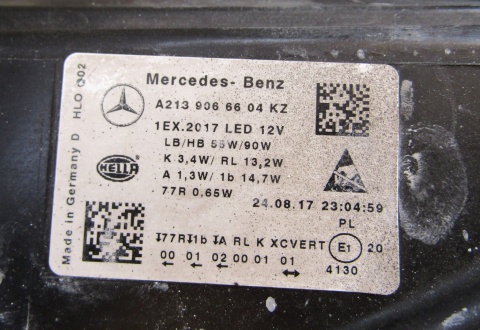 LAMPA PRZÓD MERCEDES W213 FULL LED MULTIBEAM NIEBIESKI HYBRID 16-20 RH A2139066604