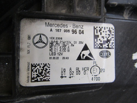 Lampa przód Mercedes GLE W167 FULL LED PERFORMANCE 19-23 RH A1679069604
